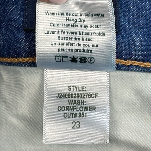 New Veronica Beard Carly Kick Flare Crop High Rise Jeans Cornflower Blue Sz 23 - Picture 11 of 11